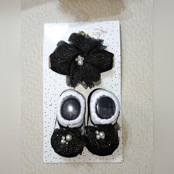 NWT Bow Fancy Bootie/Headband Set - Picture 4 of 8